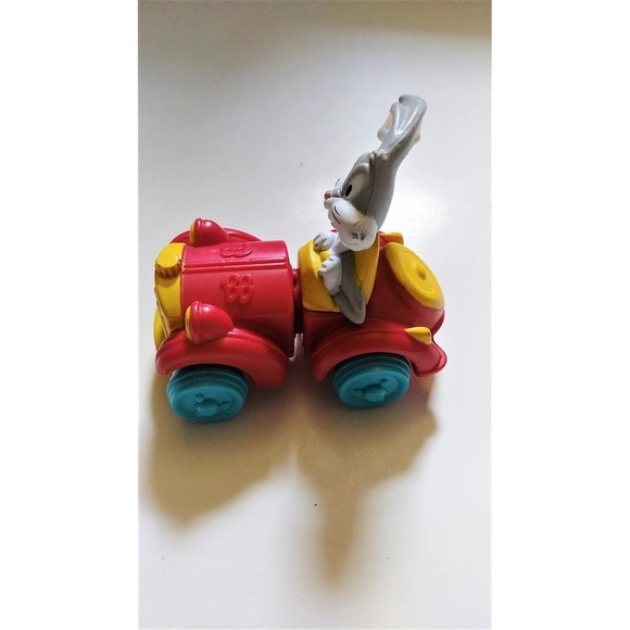 Vintage Bugs Bunny Warner Bros 1992 Expanding Car Toy Rolling Looney Tunes - Picture 4 of 6